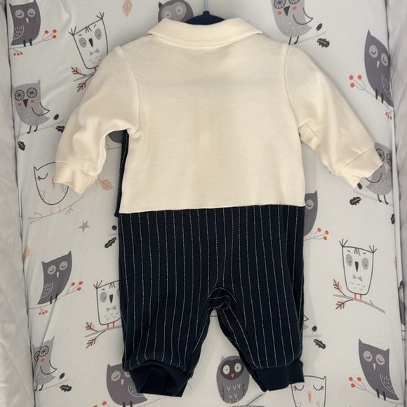 Baby Boy 0-3 Month Tuxedo Onesie - Picture 2 of 2